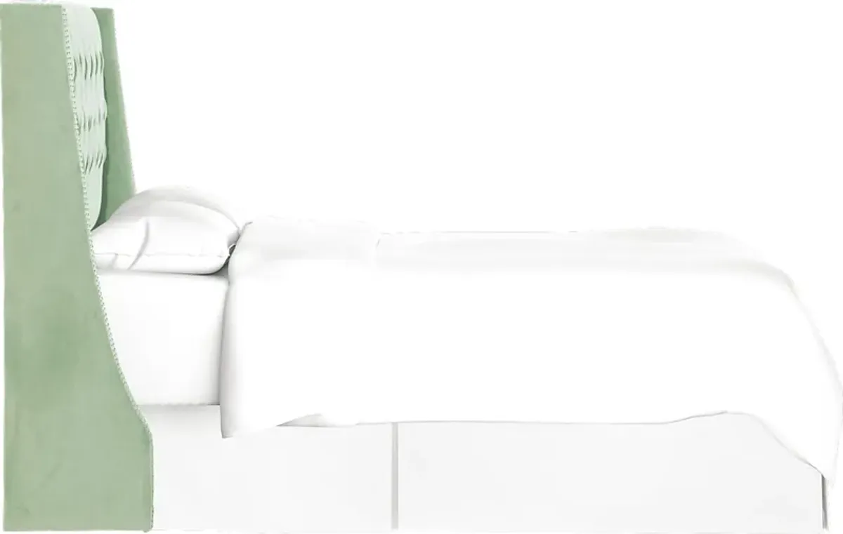 Garonne Green King Upholstered Headboard