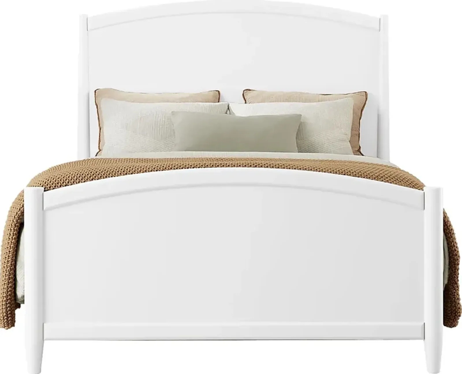 Modern Villa White 3 Pc King Panel Bed