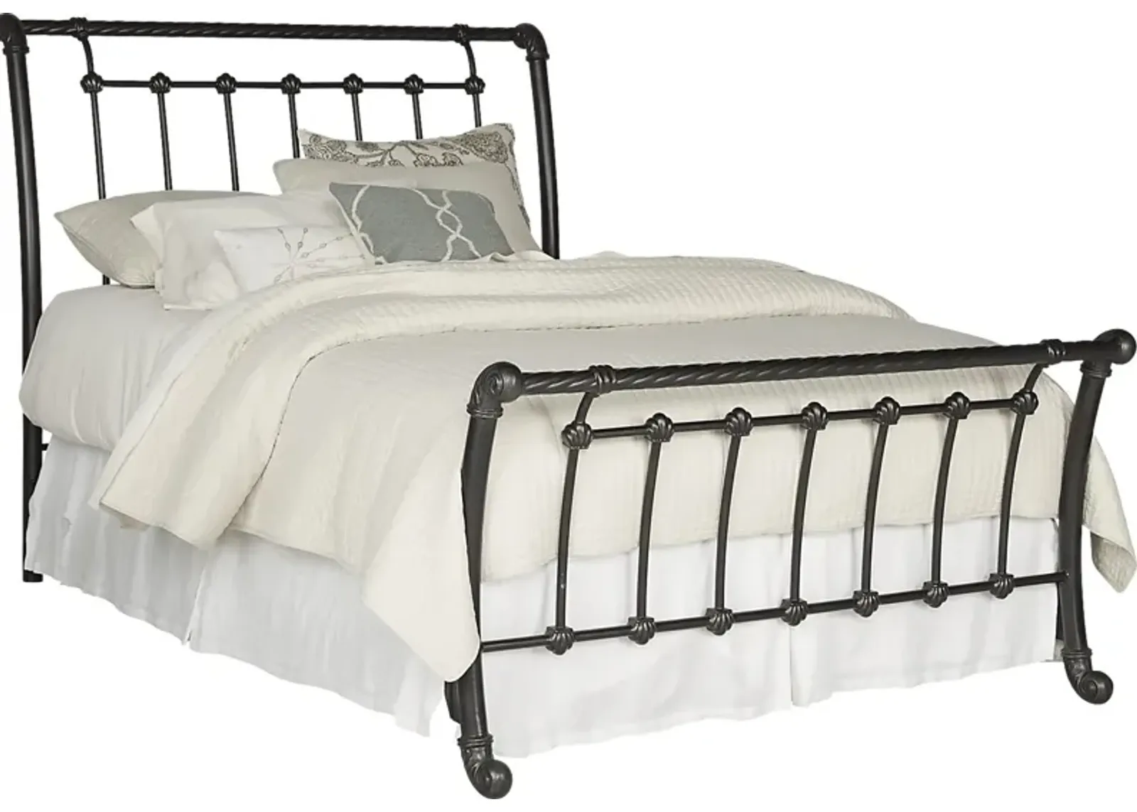 Leanna Black 3 Pc King Sleigh Bed