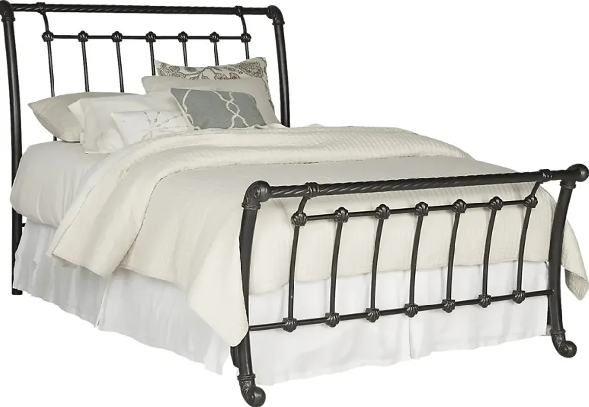 Leanna Black 3 Pc King Sleigh Bed