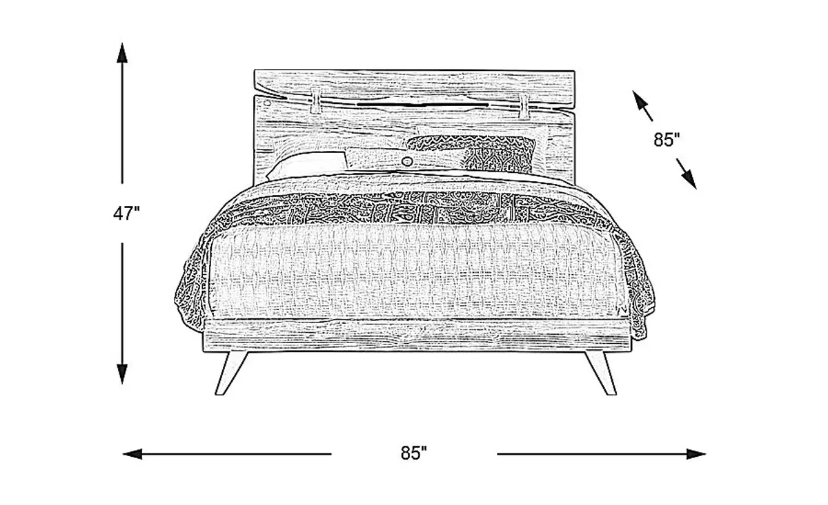 Dana Point White 3 Pc King Panel Bed