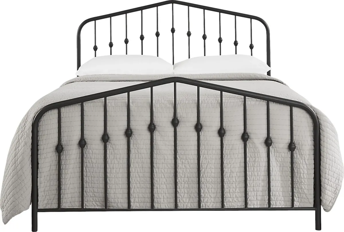 Althea Black King Metal Bed