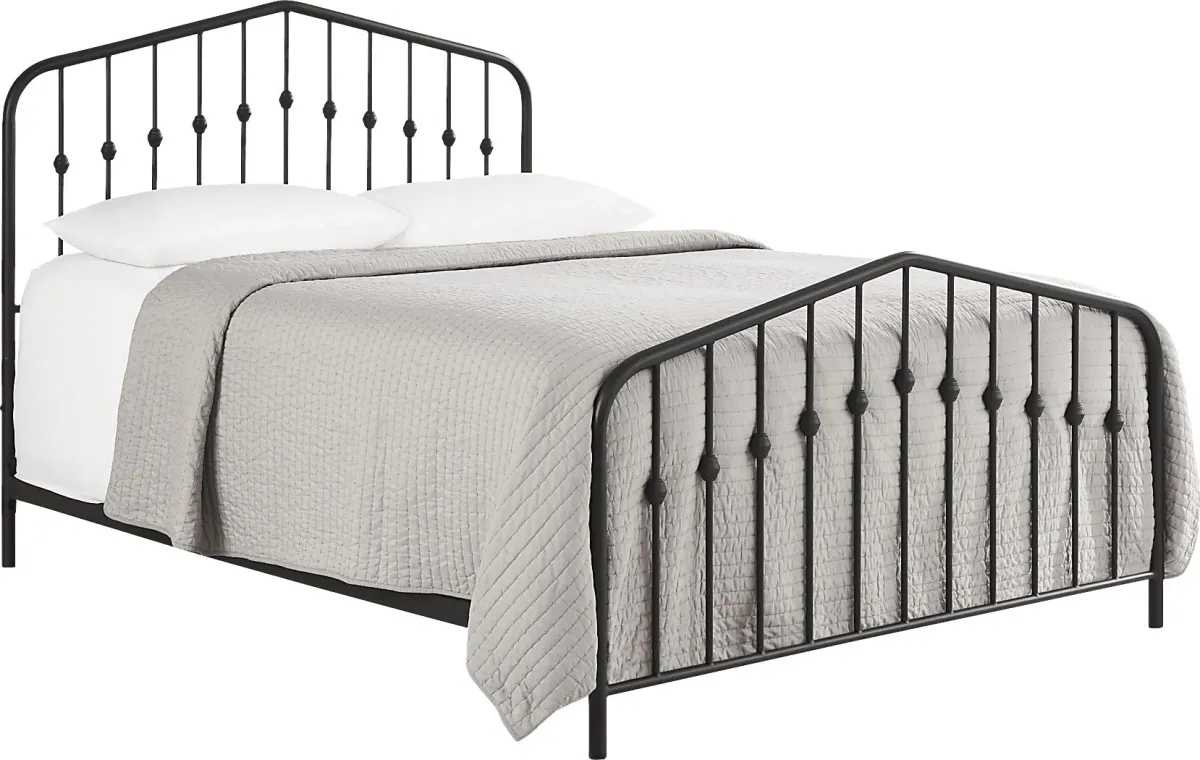 Althea Black King Metal Bed