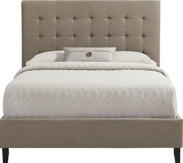 St. Marten Taupe 3 Pc King Upholstered Bed