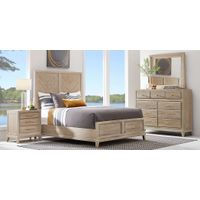 Cindy Crawford Home Kailey Park Light Oak 3 Pc King Panel Bed