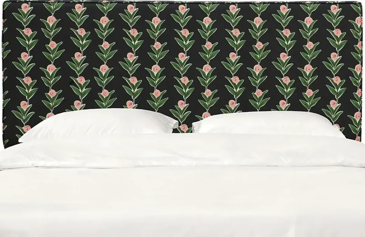 Tilney Black King Upholstered Headboard