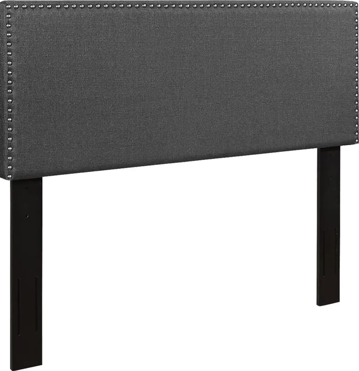 Charnwood Dark Gray King Upholstered Headboard