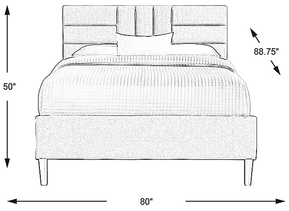 Greystone Heights Tan King Bed