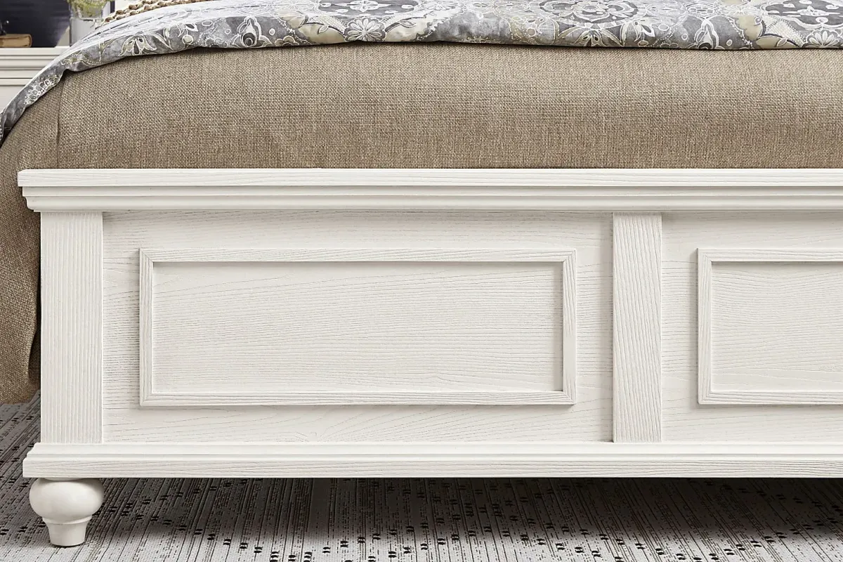 Ridgefield White 3 Pc King Panel Bed