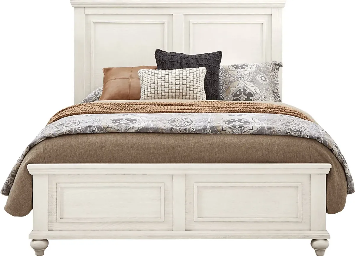 Ridgefield White 3 Pc King Panel Bed