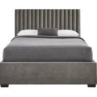 Belvedere Smoke 3 Pc King Upholstered Bed
