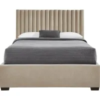Belvedere Beige 3 Pc King Upholstered Bed