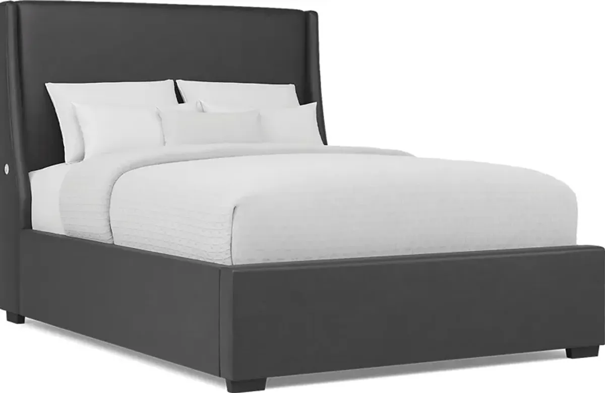 Beaufoy Graphite 3 Pc King Upholstered Bed