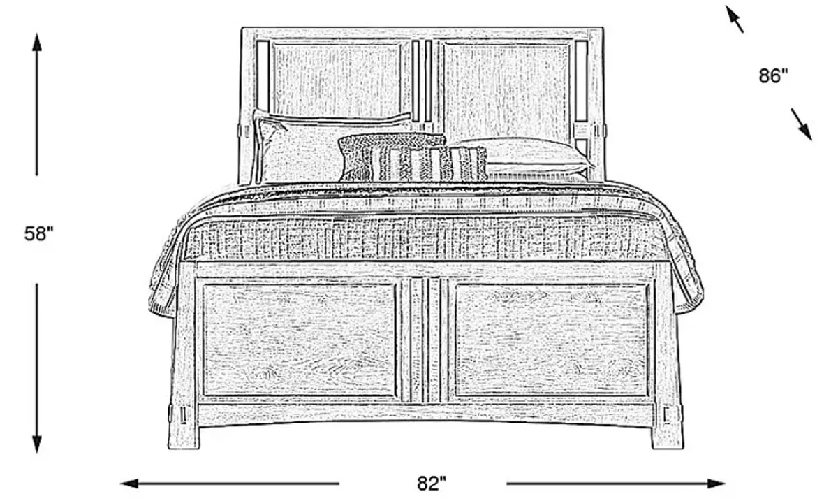 Keaton Taupe 3 Pc King Panel Bed