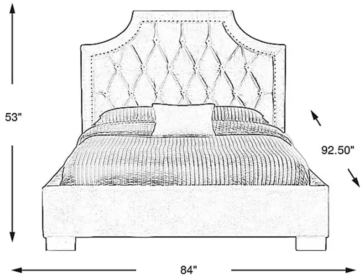 Kerrisdale Brown 3 Pc King Upholstered Bed