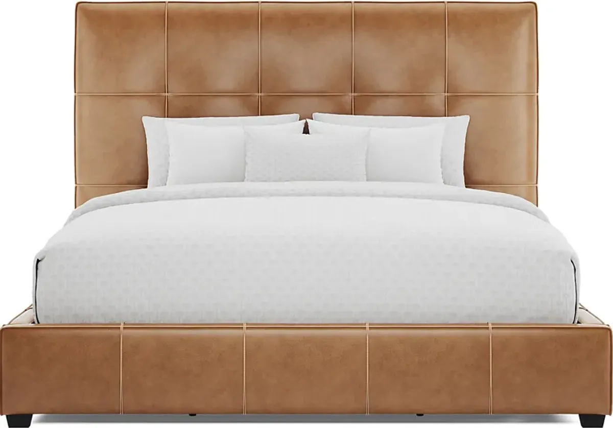 Giselle Camel 3 Pc Leather King Bed