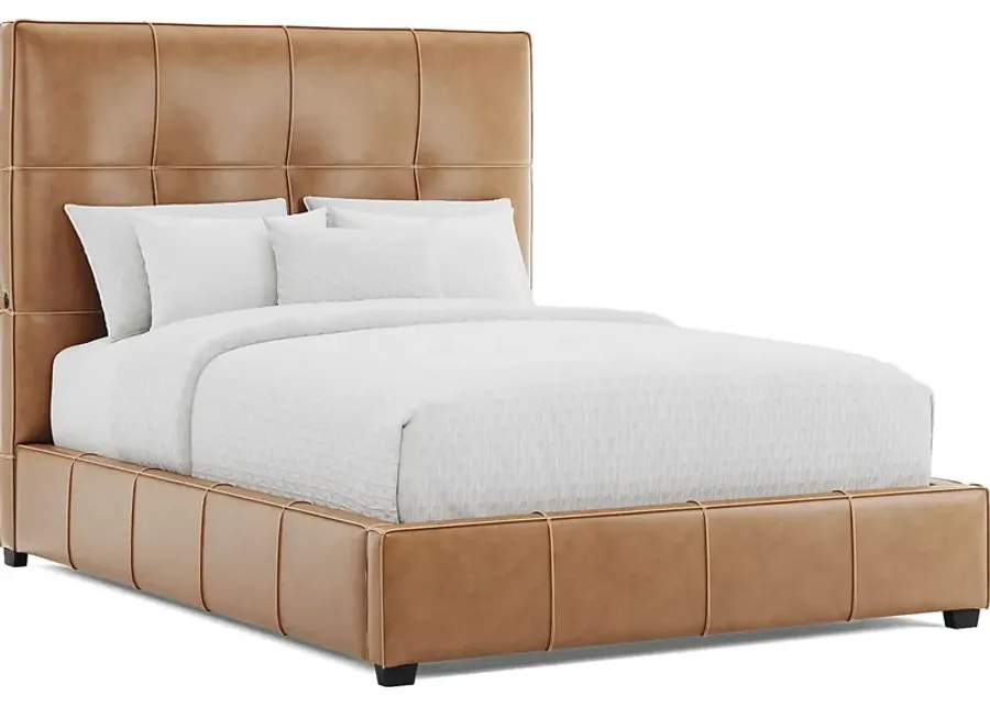 Giselle Camel 3 Pc Leather King Bed