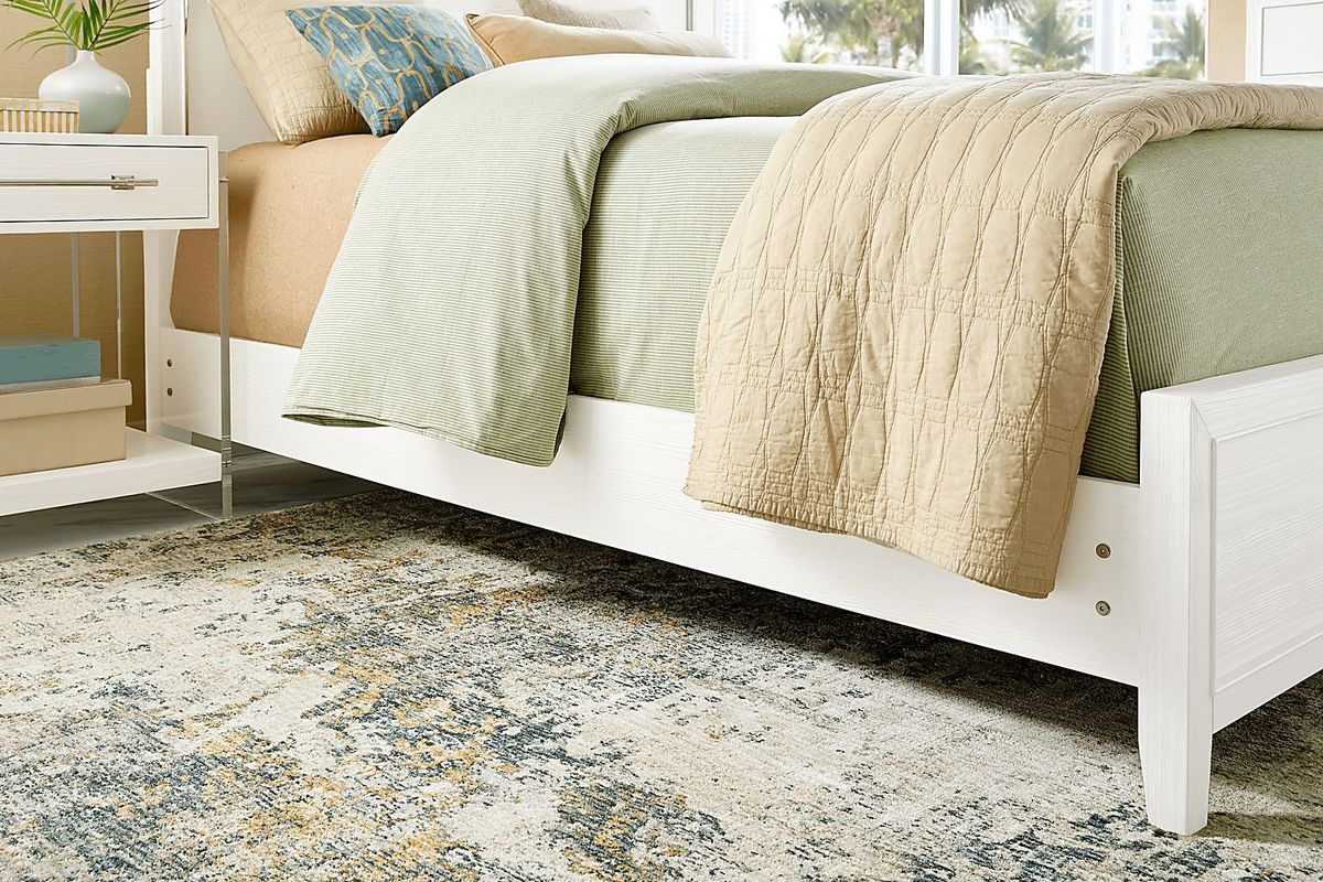 Aruba White 3 Pc King Panel Bed