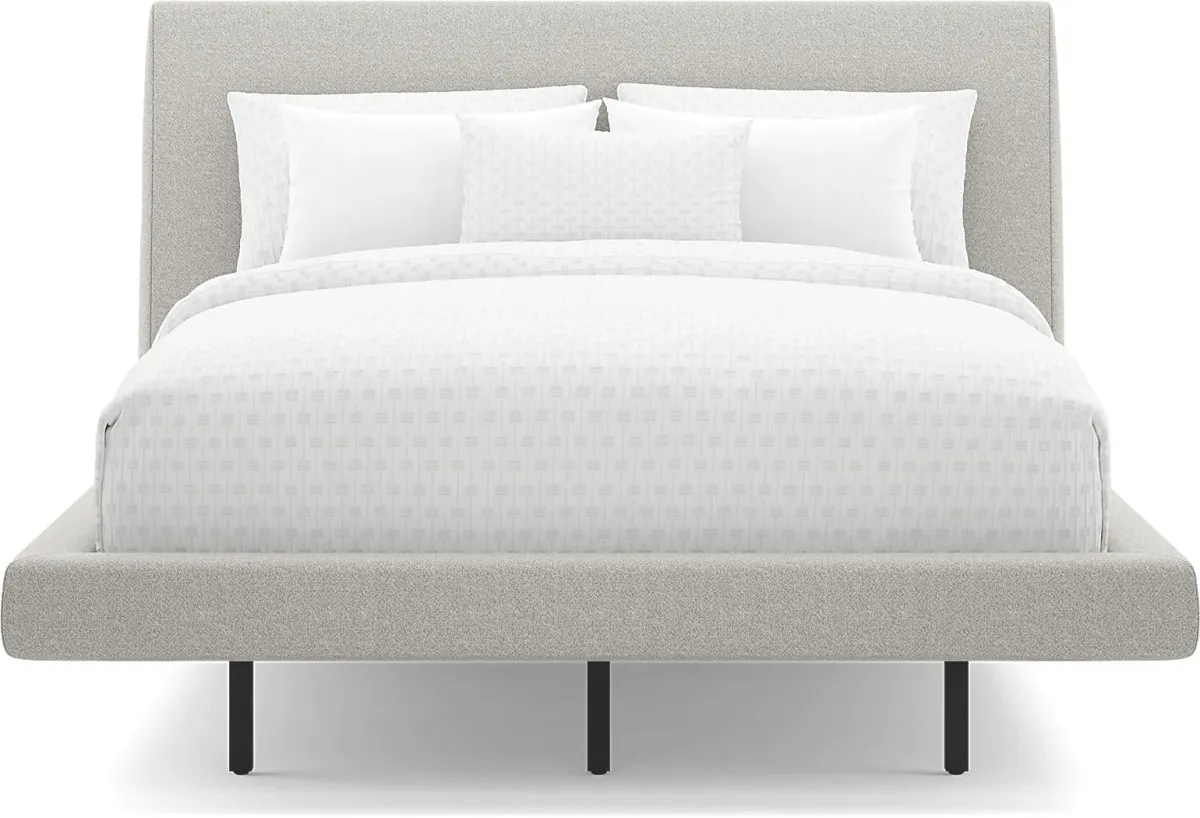 Aruba Gray 3 Pc King Upholstered Bed
