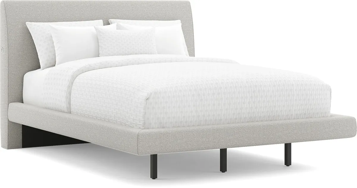 Aruba Gray 3 Pc King Upholstered Bed