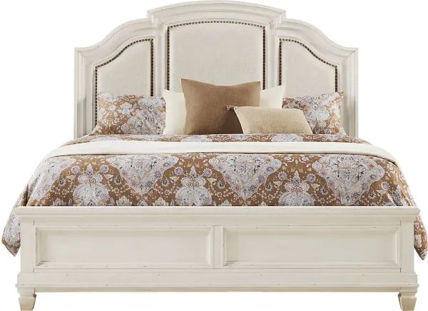 Provence White 3 Pc King Panel Bed