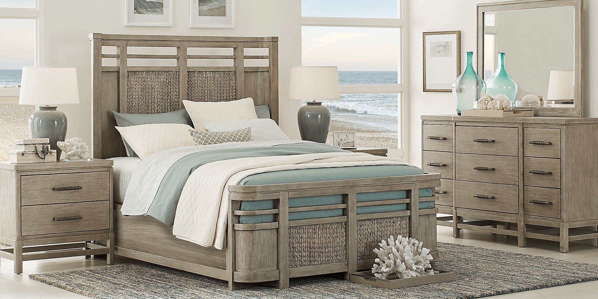 Golden Isles Gray 3 Pc King Panel Bed