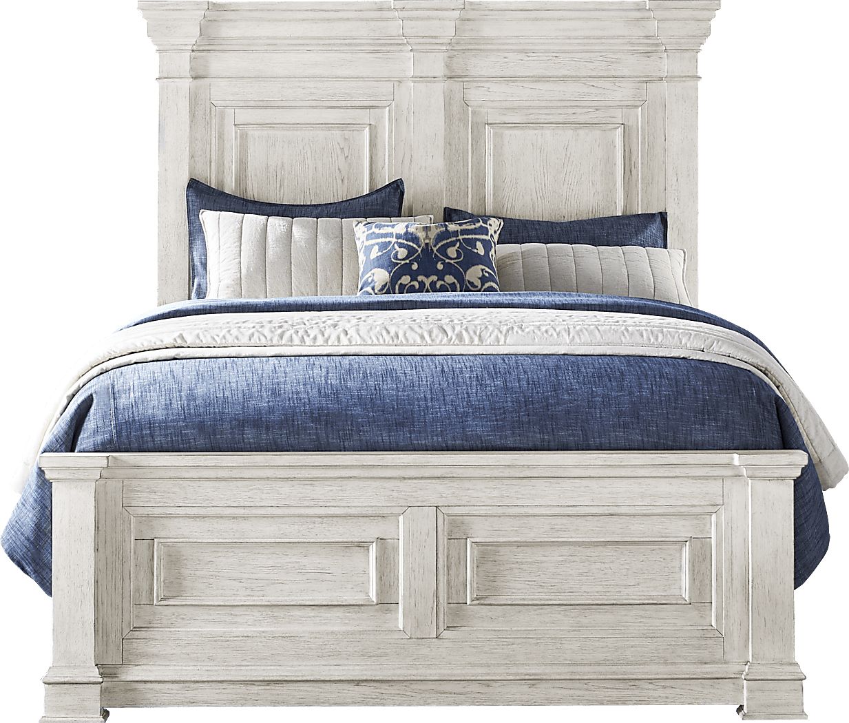 Landon Creek White 3 Pc King Panel Bed