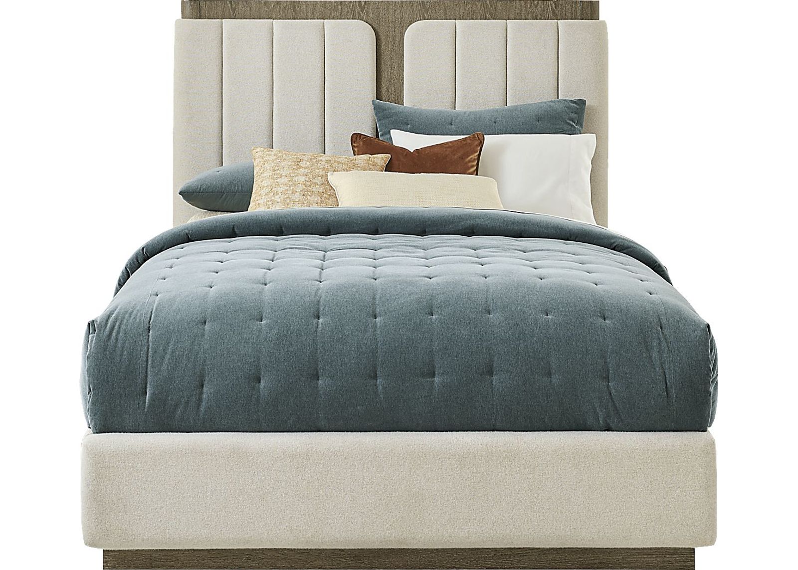 Sausalito Stone 3 Pc King Upholstered Bed