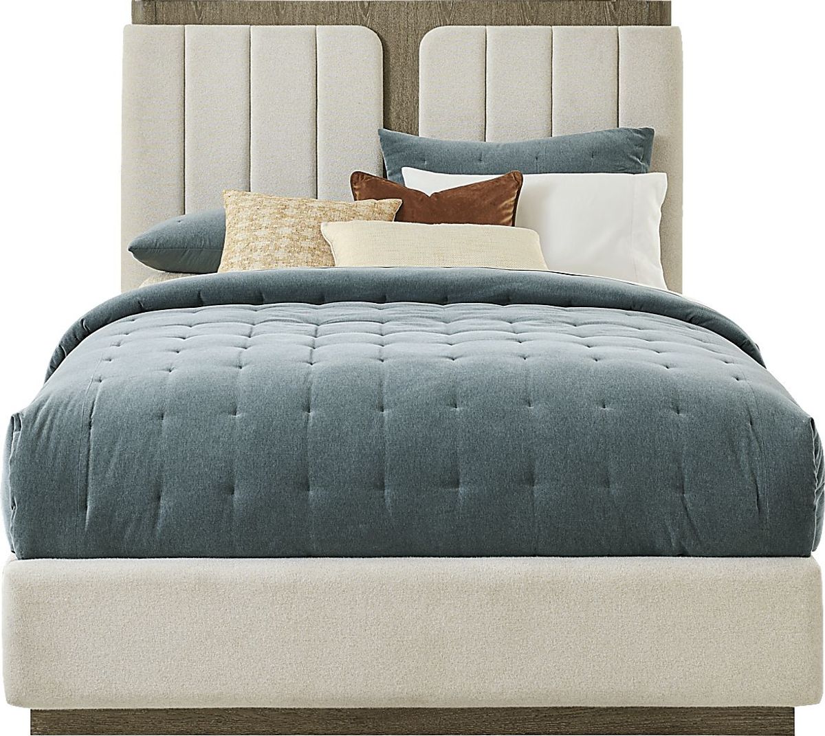 Sausalito Stone 3 Pc King Upholstered Bed