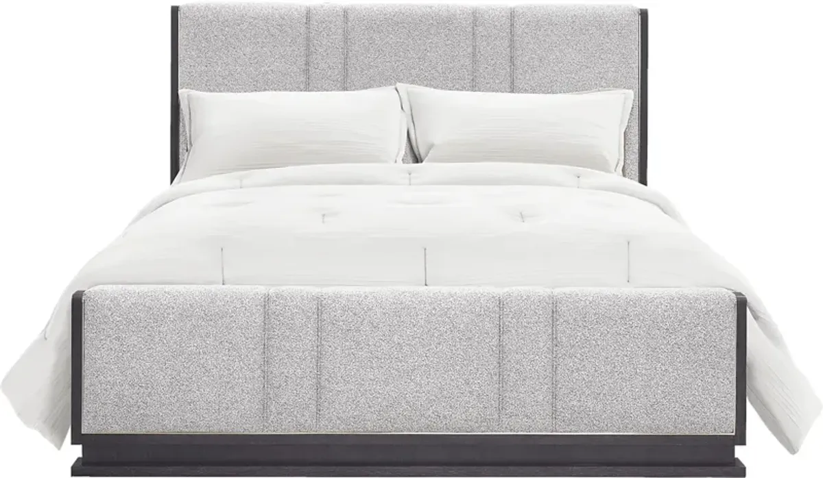 Wilshire Gray 3 Pc King Upholstered Bed