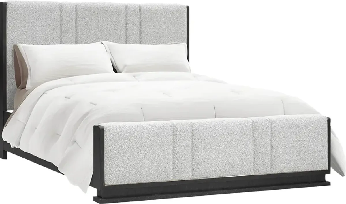 Wilshire Gray 3 Pc King Upholstered Bed