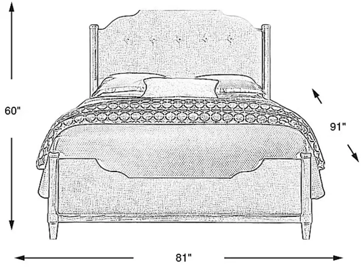 Oakwood Terrace Tan 3 Pc King Upholstered Bed