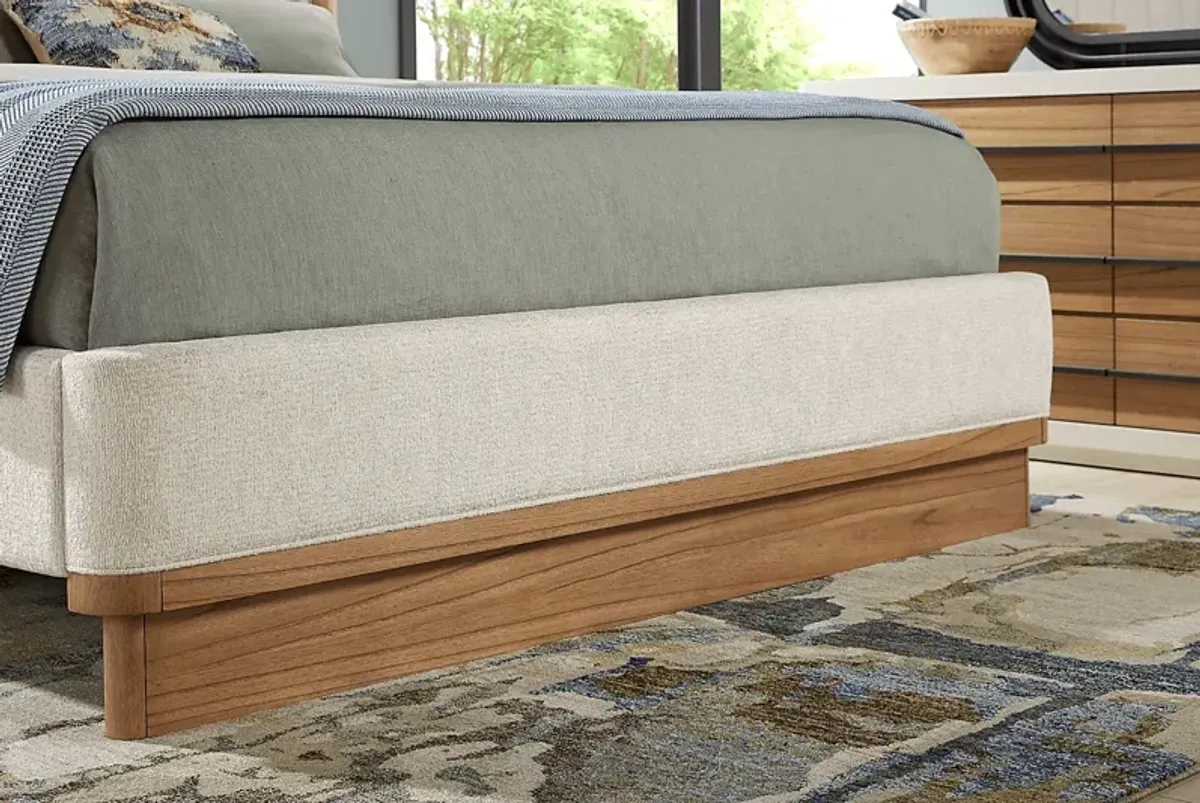 Bristol Bay Brown 3 Pc King Upholstered Bed