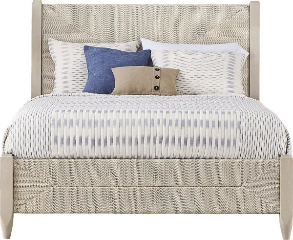 Maldive White 3 Pc King Panel Bed