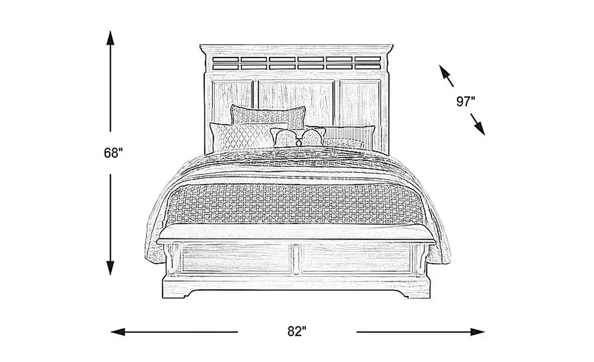 Montana Ridge Brown 3 Pc King Panel Bed