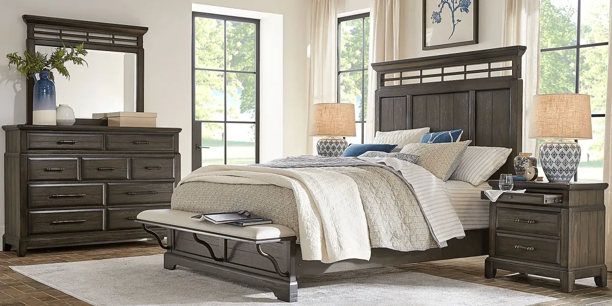 Montana Ridge Brown 3 Pc King Panel Bed