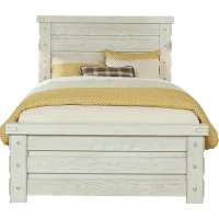 Rustic Haven White 3 Pc King Panel Bed