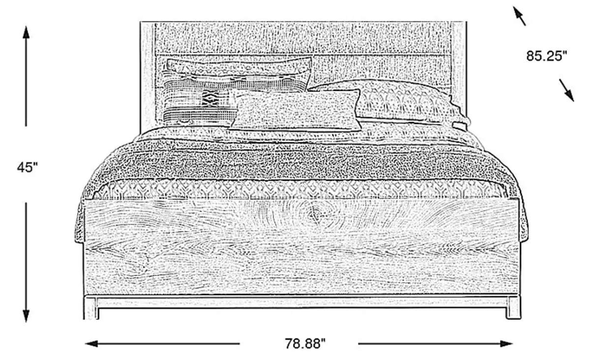 Maxton Place Gray 3 Pc King Bed