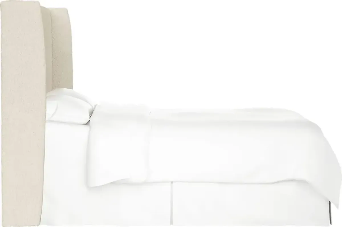 Quinella White King Upholstered Headboard
