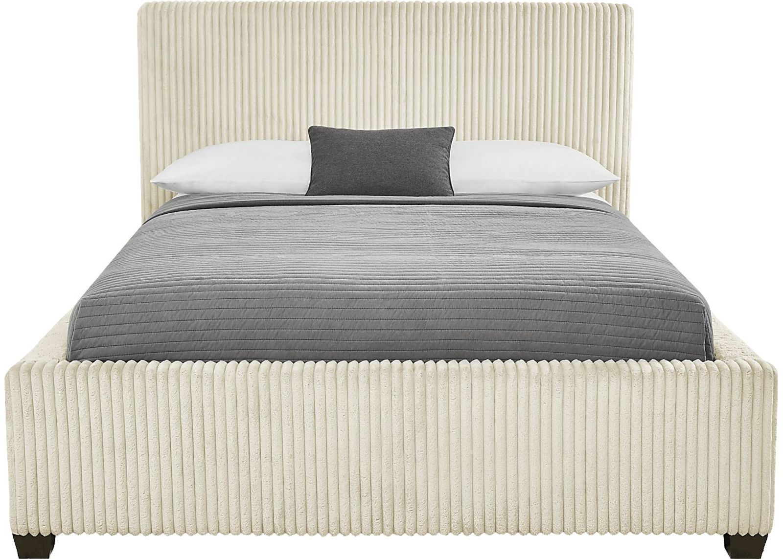 Allure Ivory 3 Pc Upholstered King Bed