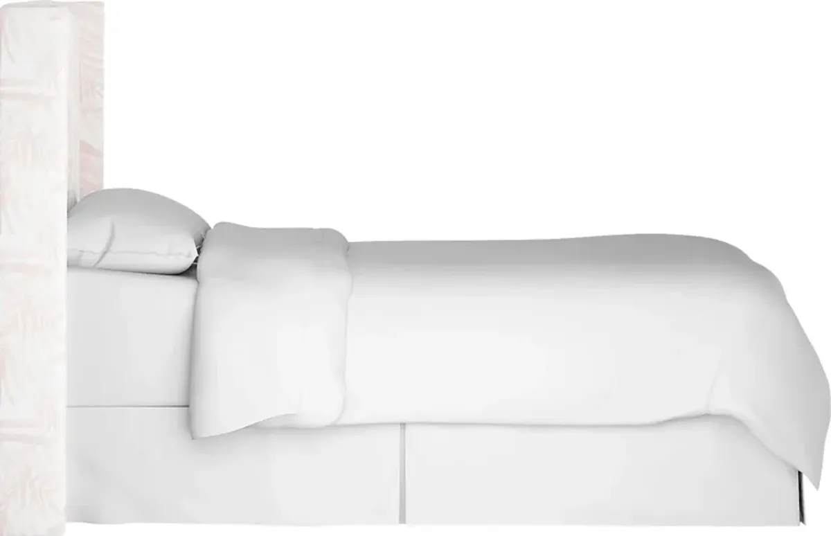 Fern Grove Pink King Upholstered Headboard