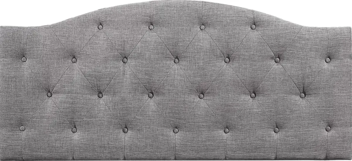 Barnsdale Gray King Upholstered Headboard