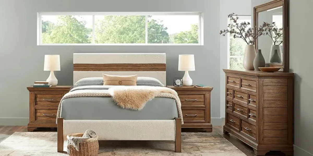 Gillon Ferry Beige King Upholstered Bed