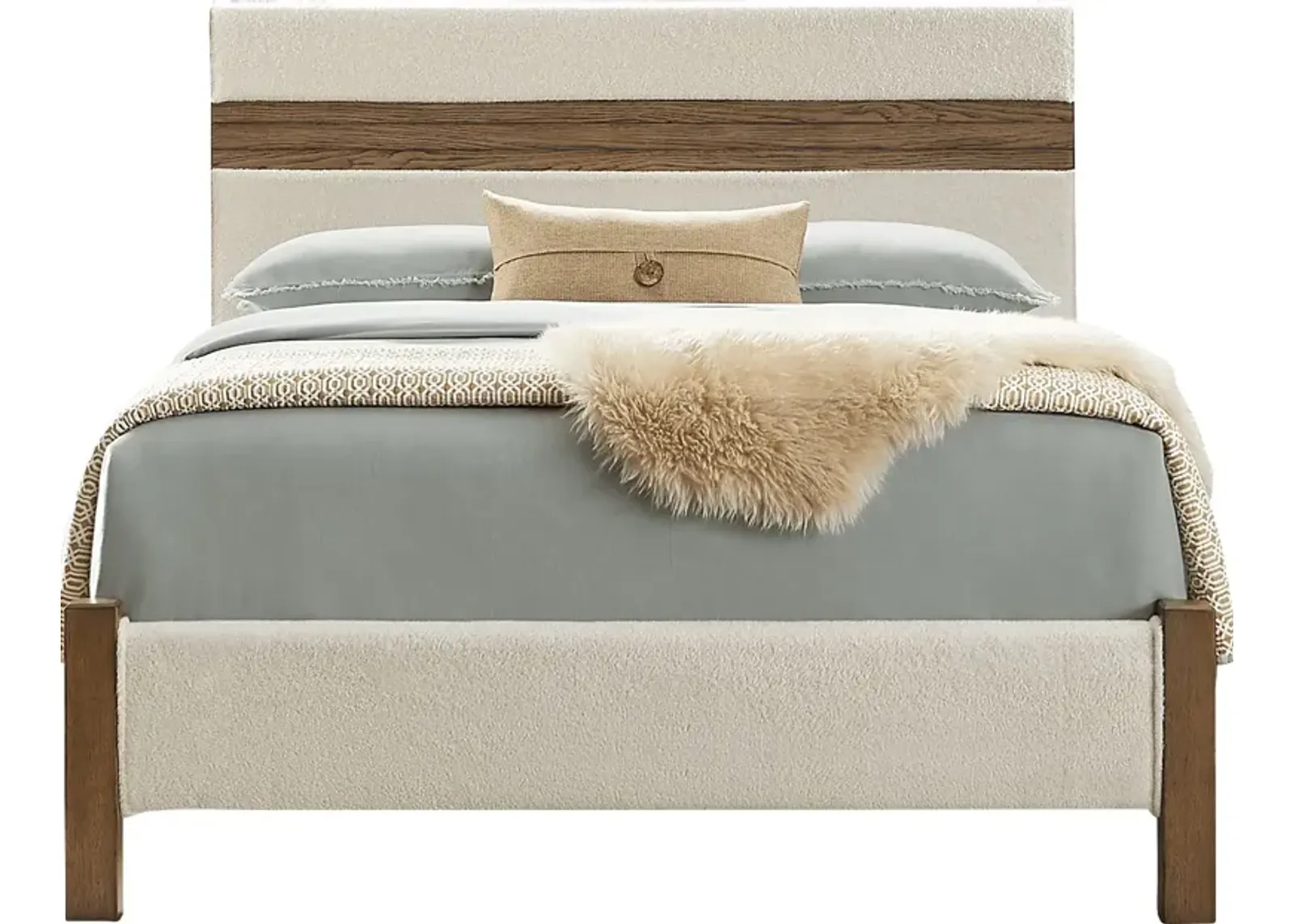 Gillon Ferry Beige King Upholstered Bed