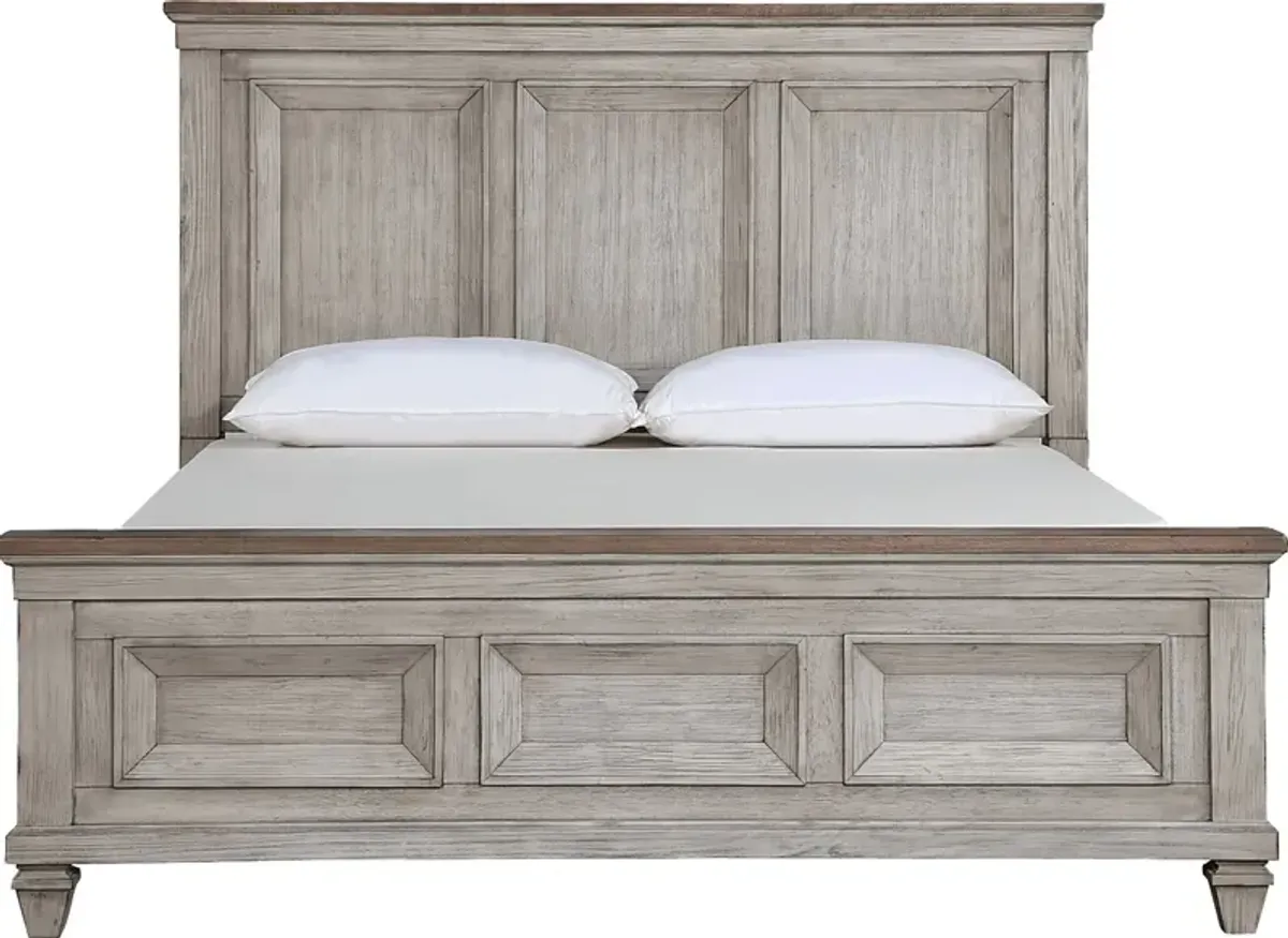 Bridgewood Cream 3 Pc King Panel Bed