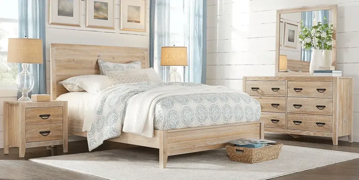 Palm Grove Taffy 3 Pc King Panel Bed