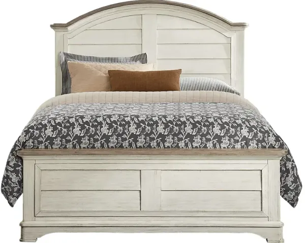 Edisto Bay White 3 Pc King Panel Bed