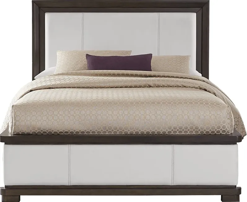 Elko Falls White 3 Pc King Upholstered Bed