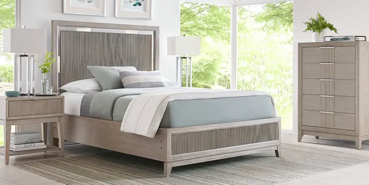 Bellante Gray 3 Pc King Panel Bed