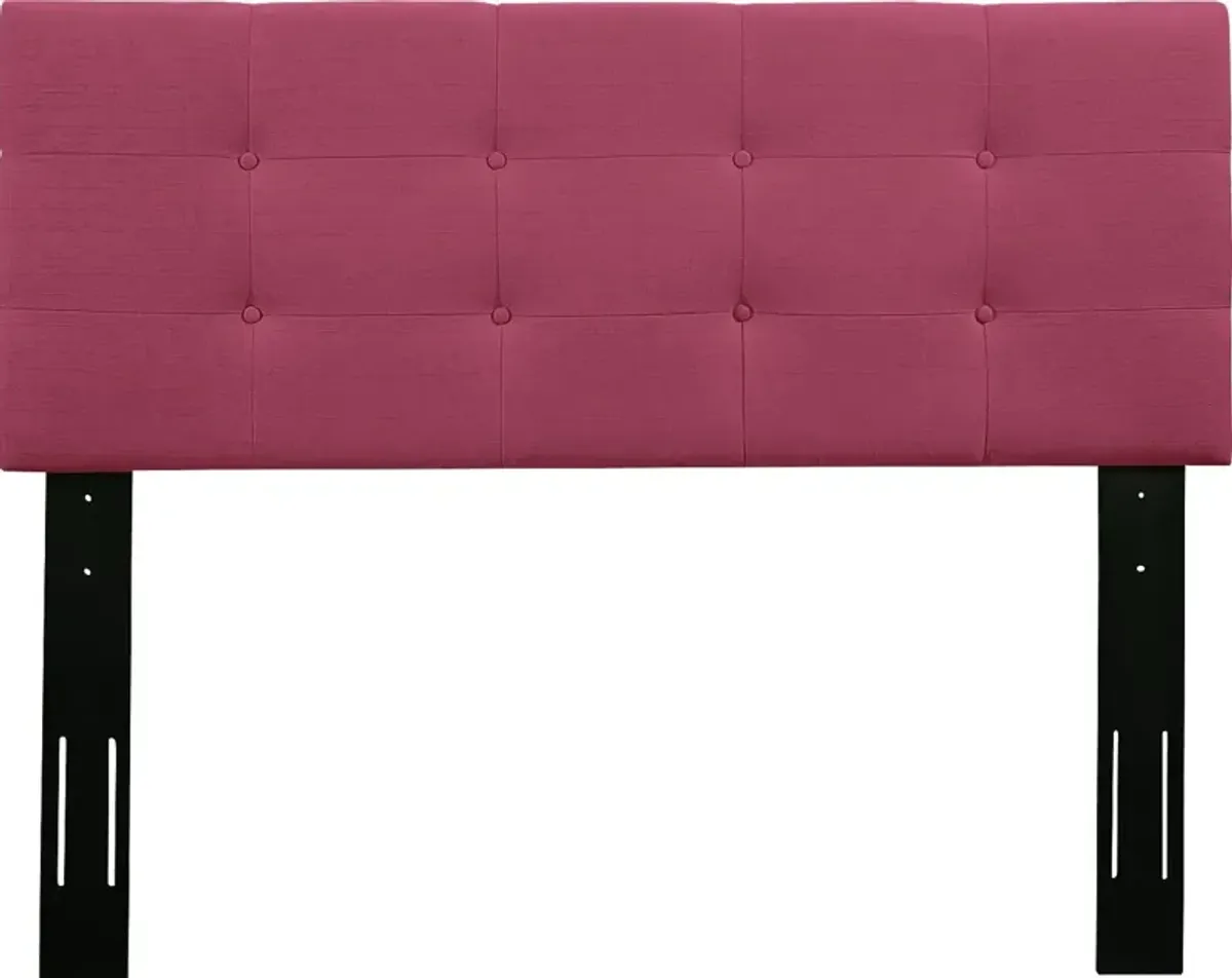 Criswell Pink King Upholstered Headboard